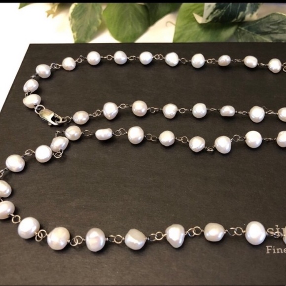 Silpada Pearl ‘Fresh Catch’ Flirty Sterling Necklace 32” - N1368 - Picture 8 of 16
